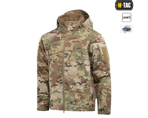 M-TAC КУРТКА SOFT SHELL С ПОДСТЕЖКОЙ MULTICAM 