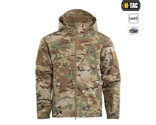 M-TAC КУРТКА SOFT SHELL С ПОДСТЕЖКОЙ MULTICAM 