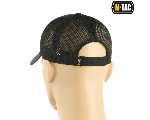 M-TAC БЕЙСБОЛКА С СЕТКОЙ FLEX РИП-СТОП BLACK