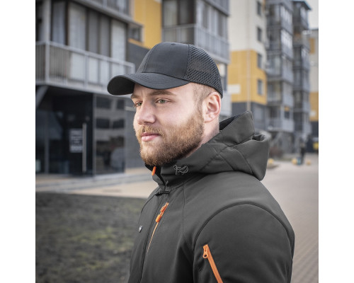 M-TAC БЕЙСБОЛКА С СЕТКОЙ FLEX РИП-СТОП BLACK