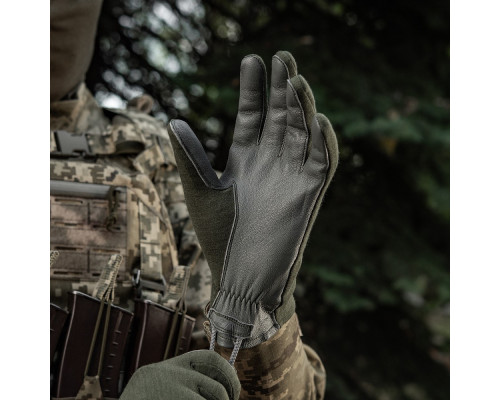M-TAC ПЕРЧАТКИ NOMEX SPORT LEATHER OLIVE