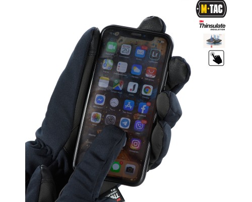 M-TAC ПЕРЧАТКИ SOFT SHELL THINSULATE NAVY BLUE