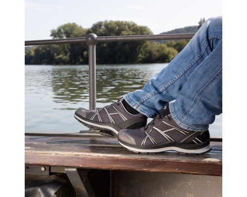 Полуботинки HAIX Black Eagle Adventure 2.2 GTX Mid – Graphite/Orange