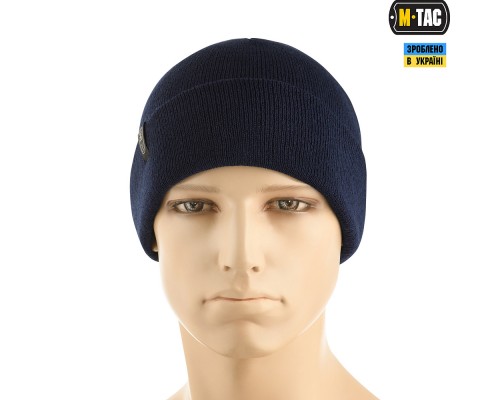 M-TAC ШАПКА ТОНКАЯ ВЯЗКА 100% АКРИЛ DARK NAVY BLUE