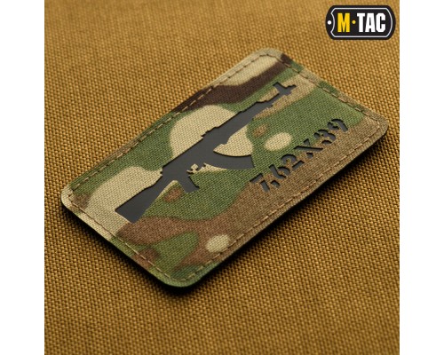 M-TAC НАШИВКА AKM 7,62Х39 LASER CUT MULTICAMBLACK