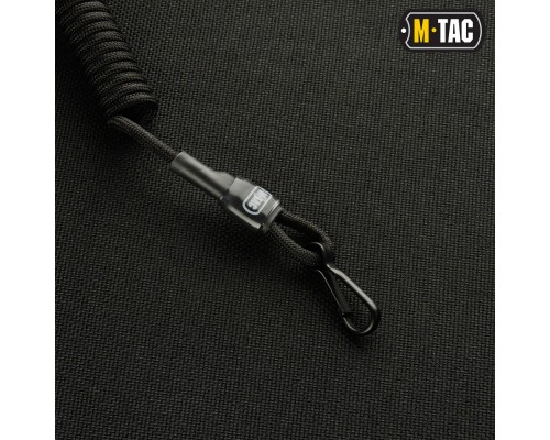 M-TAC ШНУР СТРАХОВОЧНЫЙ LITE ПОД КАРАБИН С D-КОЛЬЦОМ ЧЕРНЫЙ
