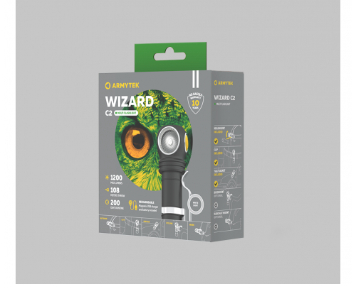 Фонарь ARMYTEK WIZARD C2 MAGNET USB Cold
