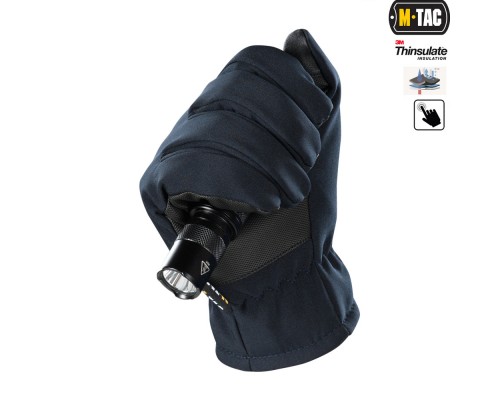 M-TAC ПЕРЧАТКИ SOFT SHELL THINSULATE NAVY BLUE