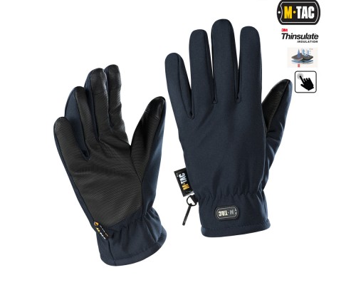 M-TAC ПЕРЧАТКИ SOFT SHELL THINSULATE NAVY BLUE