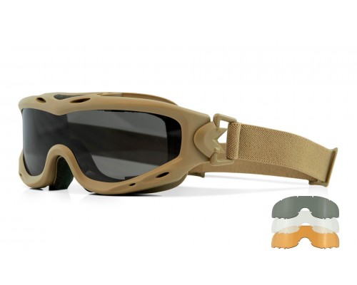 Маска WILEY X SPEAR TAN- 3 Lenses Grey/Clear/Light Rust