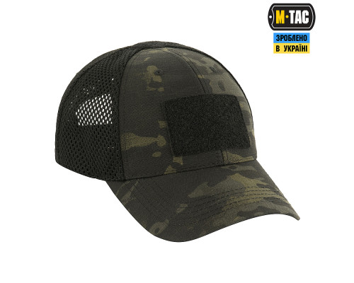 M-TAC БЕЙСБОЛКА ТАКТИЧЕСКАЯ С СЕТКОЙ MULTICAM BLACK