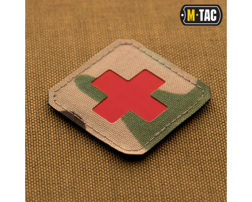 M-TAC НАШИВКА MEDIC CROSS LASER CUT MULTICAMRED