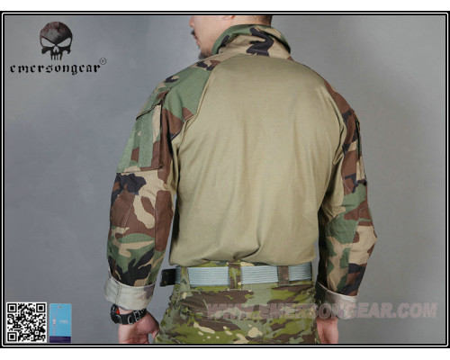 Тактическая рубашка EmersonGear G3 Combat Shirts Woodland
