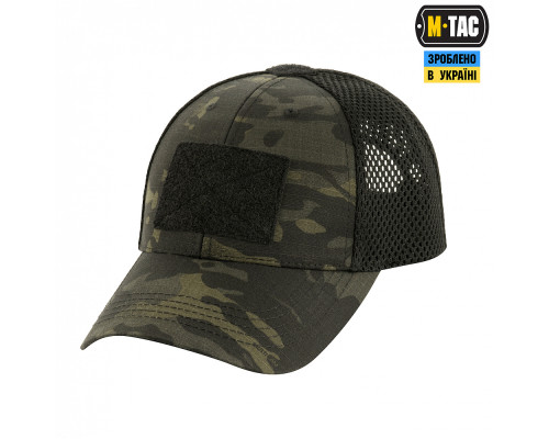 M-TAC БЕЙСБОЛКА ТАКТИЧЕСКАЯ С СЕТКОЙ MULTICAM BLACK