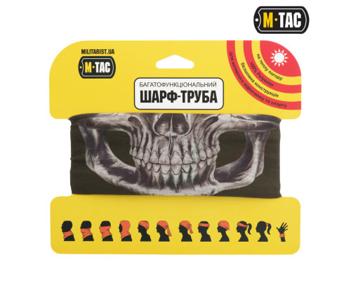 M-TAC ШАРФ-ТРУБА ОБЛЕГЧЕННЫЙ REAPER SKULL OLIVE