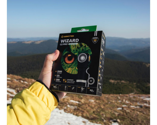 Фонарь ARMYTEK WIZARD C2 PRO MAGNET USB (WARM LIGHT)