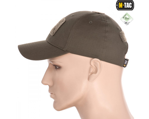 M-TAC БЕЙСБОЛКА С ЛИПУЧКОЙ FLEX РИП-СТОП DARK OLIVE