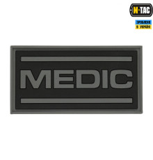 M-TAC НАШИВКА MEDIC PVC BLACK/GREY