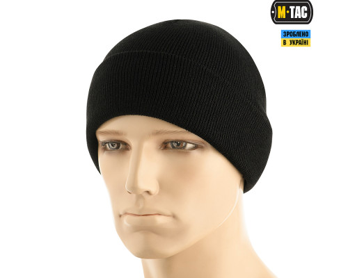 M-TAC ШАПКА ТОНКАЯ ВЯЗКА 100% АКРИЛ BLACK