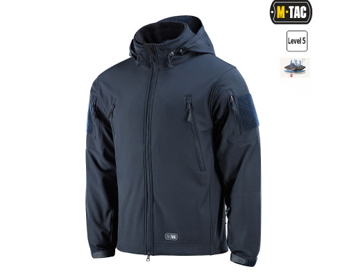 M-TAC КУРТКА SOFT SHELL С ПОДСТЕЖКОЙ DARK NAVY BLUE