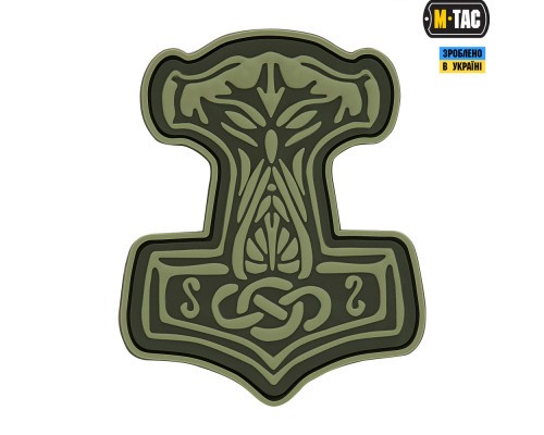 M-TAC НАШИВКА МОЛОТ ТОРА ПВХ ОЛИВА