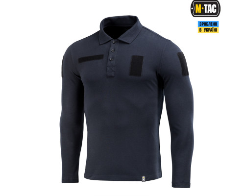M-TAC ПОЛО ТАКТИЧЕСКОЕ ДЛИННЫЙ РУКАВ 65/35 DARK NAVY BLUE