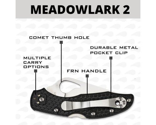 Складной нож Spyderco Byrd Meadowlark2 Combo Edge Folder