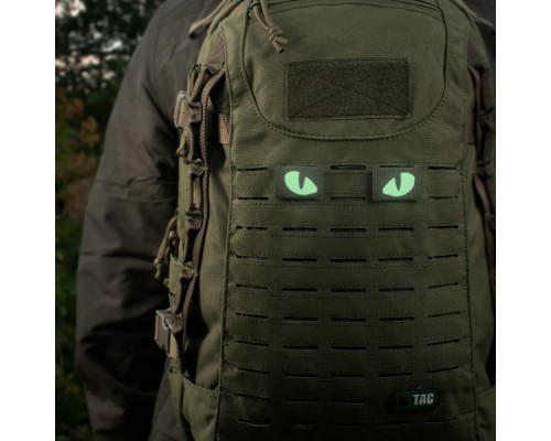 M-TAC НАШИВКА TIGER EYES LASER CUT (ПАРА) RANGER GREEN
