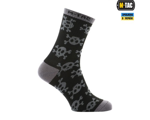 M-TAC НОСКИ ЛЕГКИЕ MK.3 PIRATE SKULL BLACK