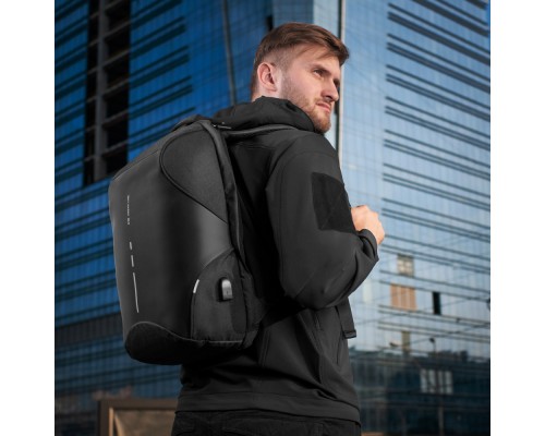 M-TAC РЮКЗАК URBAN LINE ANTI THEFT SHELL PACK DARK GREY/BLACK