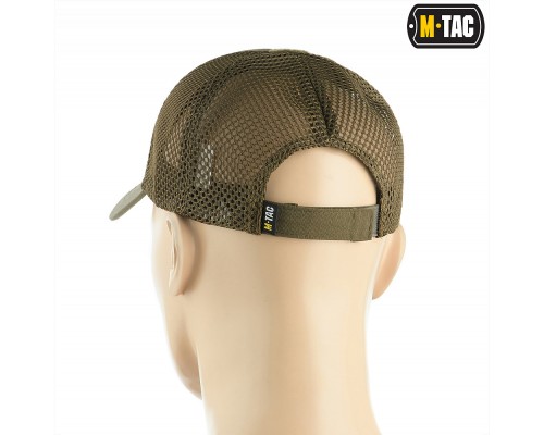 M-TAC БЕЙСБОЛКА С ЛИПУЧКОЙ И СЕТКОЙ FLEX РИП-СТОП DARK OLIVE