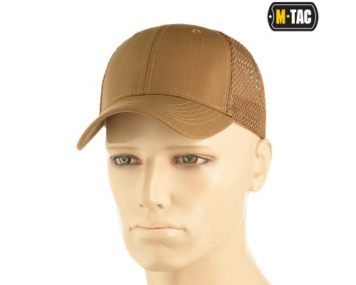 M-TAC БЕЙСБОЛКА С СЕТКОЙ FLEX РИП-СТОП COYOTE BROWN