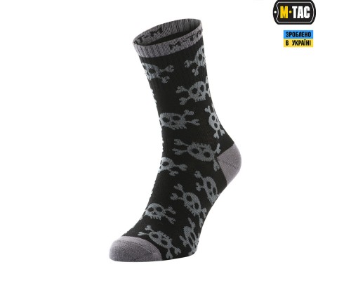 M-TAC НОСКИ ЛЕГКИЕ MK.3 PIRATE SKULL BLACK