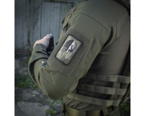 M-TAC НАШИВКА SPARTAN HELMET RANGER GREEN/BLACK
