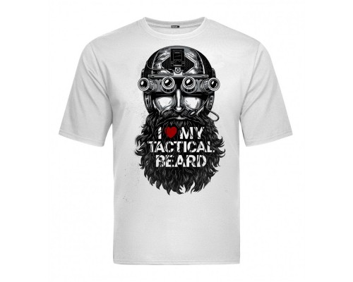 Футболка V-TAC - Tactical Beard White
