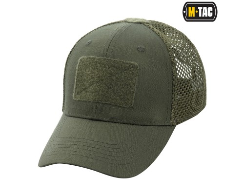 M-TAC БЕЙСБОЛКА С ЛИПУЧКОЙ И СЕТКОЙ FLEX РИП-СТОП ARMY OLIVE