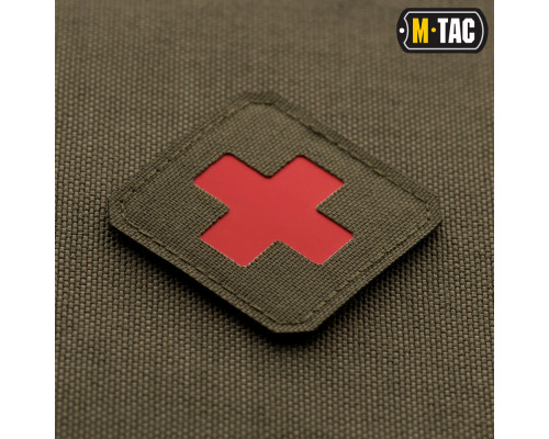 M-TAC НАШИВКА MEDIC CROSS LASER CUT RANGER GREENRED