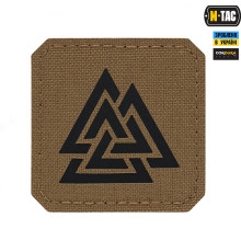M-TAC НАШИВКА ВАЛЬКНУТ LASER CUT COYOTE/BLACK