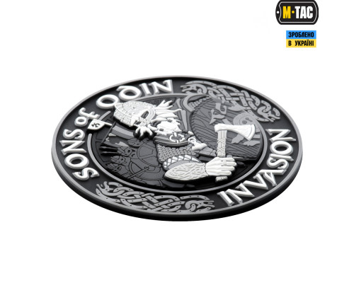 M-TAC НАШИВКА SONS OF ODIN 3D ПВХ ЧЕРНЫЙСЕРЫЙ