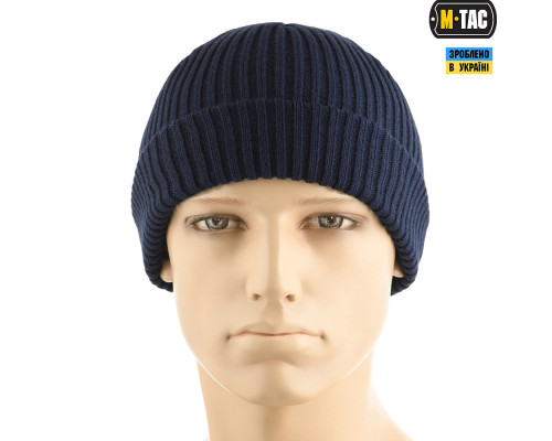 M-TAC ШАПКА ВЯЗАНАЯ 100% АКРИЛ DARK NAVY BLUE