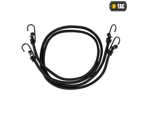 M-TAC ШНУР ЭЛАСТИЧНЫЙ С ЗАЦЕПАМИ ЧЕРНЫЙ (2ШТ)