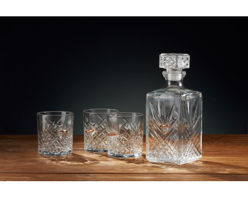 Набор 3 стакана виски и графин "Хрусталь"