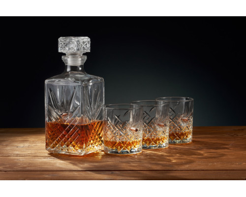 Набор 3 стакана виски и графин "Хрусталь"