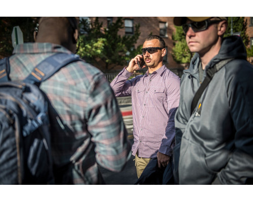 Рубашка Covert Concealed Carry Shirt - Scarlet Flame Checkered