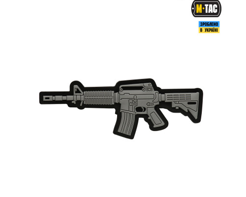 M-TAC НАШИВКА M4A1 3D ПВХ СЕРАЯ
