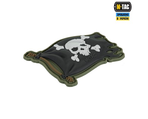M-TAC НАШИВКА ВЕСЕЛИЙ РОДЖЕР PVC OLIVE/BLACK