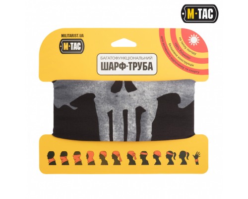 M-TAC ШАРФ-ТРУБА ОБЛЕГЧЕННЫЙ PUNISHER BLACK
