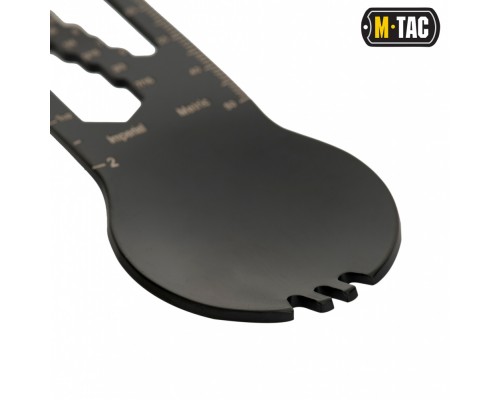M-TAC МУЛЬТИТУЛСТОЛОВЫЙ ПРИБОР С КАРАБИНОМ ЧЕРНЫЙ