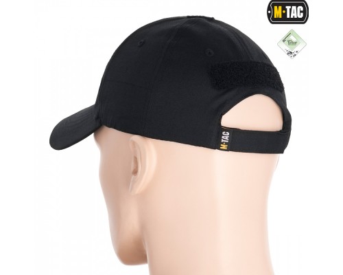 M-TAC БЕЙСБОЛКА С ЛИПУЧКОЙ FLEX РИП-СТОП BLACK