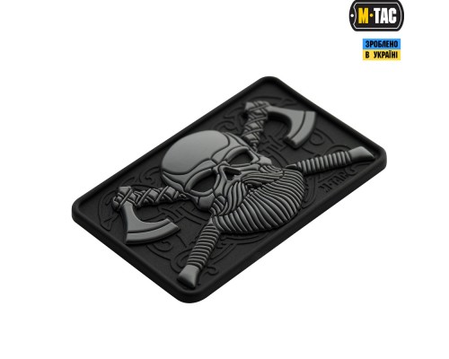 M-TAC НАШИВКА BEARDED SKULL 3D ПВХ BLACKGREY